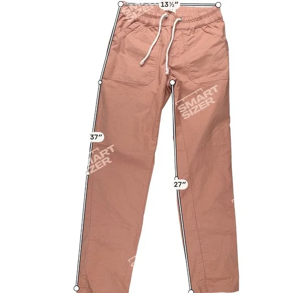 Pact Organic Cotton Coastal Lounge Pants Dusty Rose Pink XS Drawstring Straight - Picture 2 of 5